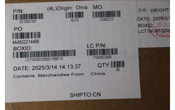 Lenovo 5C10S31357 Cable L 83N3 M/B-IO/B HZD