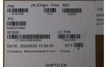 Lenovo 5C10S31458 Cable L 83F5 CAMERA/B CVILUX