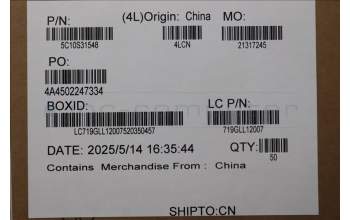 Lenovo 5C10S31548 Cable L 21R0 TP/B LJYI