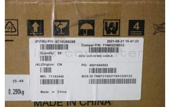 Lenovo 5C10U58358 CABLE H-CONN SET 31D M/B-MIC TEFLON