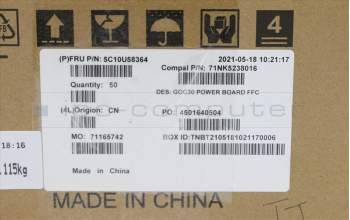 Lenovo 5C10U58364 CABLE FFC M/B-PWR/B 31D