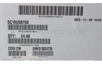 Lenovo 5C10U58706 CABLE Fru,80mm 8pin_F to 6+2pin_M cable