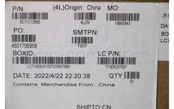 Lenovo 5C11C12665 CABLE FRU LCD CABLE M/B-QHD EDP Cable