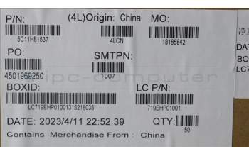 Lenovo 5C11H81537 FRU CABLE H-CONN SET M/B 5M CAMERA