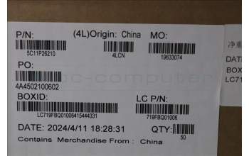 Lenovo 5C11P26210 FRU CABLE M/B 5M CAM CABLE