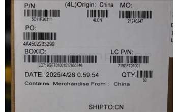 Lenovo 5C11P26311 CABLE FRU CABLE FFC ME630 M/B-IO/B