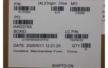 Lenovo 5C11P26335 CABLE FRU CABLE LINK1.0 RGB CAMERA CABLE