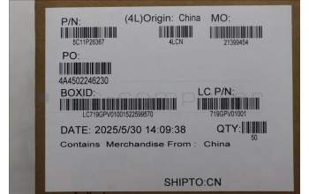 Lenovo 5C11P26367 CABLE FRU CABLE FPC MTS41 NF-G702 REV1