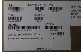 Lenovo 5C11P26372 CABLE MP6C0 M/B CAM RGB COAX+TFL