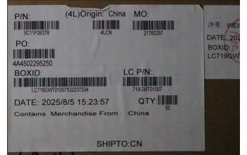 Lenovo 5C11P26376 CABLE MP6C0 14P P0.5 PAD=0.3 M/B CP/B