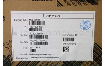 Lenovo CAMERA CS20 slim HBIR Y3.05 W/O MIC Ad-p for Lenovo Yoga Slim 7-15IMH05 (82AB)