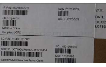 Lenovo 5C21D67553 CAMERA Camera,HD,USB,2MIC,UF,Chy