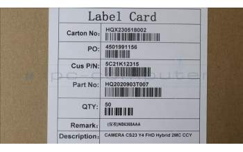 Lenovo 5C21K12315 CAMERA CS23 Y4 FHD Hybrid 2MC CCY