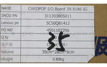 Lenovo 5C50Q81412 CARDPOP I/O Board 3N 81A6 IG