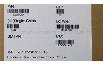 Lenovo 5C50R40194 CARDPOP I/O Board L 81FV W/FFC