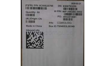 Lenovo 5C50S25795 CARDPOP W 21SQ Sensor Board