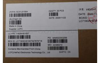 Lenovo 5C51L61904 CAMERA Camera,5M,RGB,USB,UF,Ccy