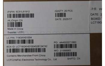 Lenovo 5C51L61912 Camera,5M,RGB,USB,UF,Bsn