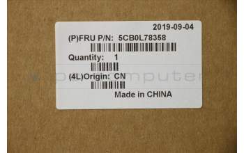 Lenovo 5CB0L78358 COVER UpperCase W 80TL W/KB/TP/Cable US