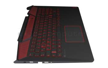 5CB0N67193 original Lenovo keyboard incl. topcase DE (german) black/black with backlight