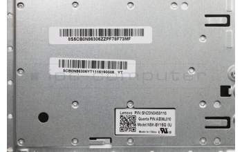 Lenovo 5CB0N86306 C-Abdeckung mit Tastatur, Englisch (GB), Weiß, Ohne_Hintergrundbeleuchtung