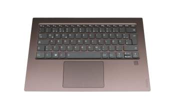 5CB0Q09673 original Lenovo keyboard incl. topcase DE (german) grey/bronze with backlight