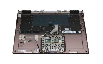 5CB0Q09673 original Lenovo keyboard incl. topcase DE (german) grey/bronze with backlight