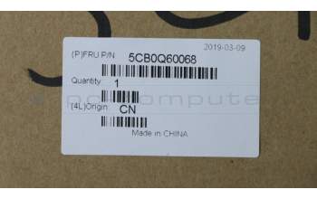 Lenovo 5CB0Q60068 C-Cover with keyboard, Bulgarian, Iron Grey, Non-Backlight, UK