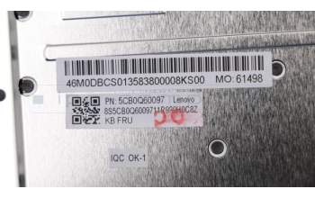 Lenovo 5CB0Q60097 COVER UpperCase W 81AX IG W/KB NFPNBL US