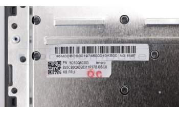 Lenovo 5CB0Q60203 COVER UpperCase W 81AX IG W/KB NBL AR-E