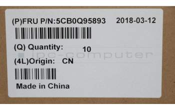 Lenovo 5CB0Q95893 COVER Strip Cover C 81CT M+R+L Iron Grey