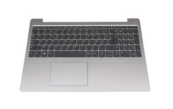 5CB0R07371 original Lenovo keyboard incl. topcase FR (french) grey/silver
