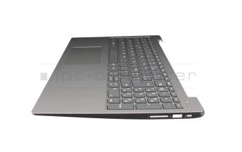 5CB0R07371 original Lenovo keyboard incl. topcase FR (french) grey/silver
