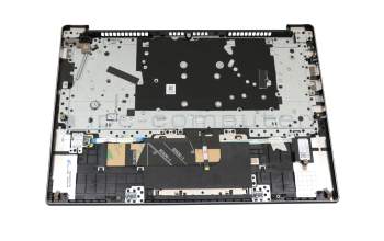 5CB0R12055 original Lenovo keyboard incl. topcase DE (german) grey/silver with backlight (fingerprint)
