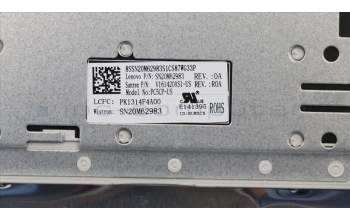 Lenovo 5CB0R16703 COVER UpCaseASM W/KB L81DC PG ENG