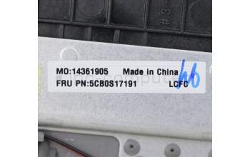 Lenovo 5CB0S17191 COVER Upper Case ASM_FR L 81M0 PG