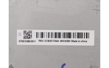 Lenovo 5CB0S17444 C-Cover with keyboard,USA English,Platinum Grey,Backlight,Fingerprint