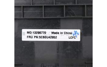 Lenovo 5CB0U42952 C-Cover with keyboard, Belgian, Black, Backlight, UK