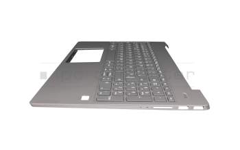5CB0U43633 original Lenovo keyboard incl. topcase SP (spanish) grey/grey with backlight