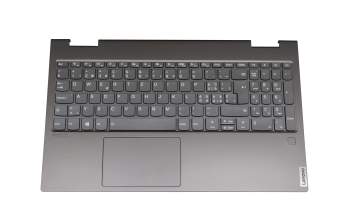 5CB0U43807 original Lenovo keyboard incl. topcase CH (swiss) grey/grey with backlight
