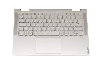 5CB0U43970 original Lenovo keyboard incl. topcase DE (german) silver/silver with backlight