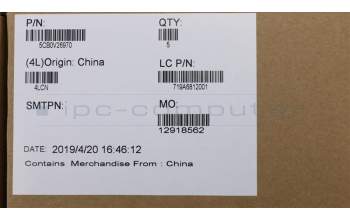 Lenovo 5CB0V26970 COVER Hinge Cover L 81EK MINERAL GREY