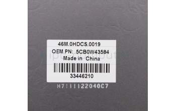 Lenovo 5CB0W43584 C-Abdeckung mit Tastatur, Hebräisch, Eisengrau, Hintergrundbeleuchtung