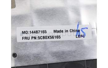 Lenovo 5CB0X56165 C-Abdeckung mit Tastatur, Spanisch, Platingrau, Hintergrundbeleuchtung, Fingerabdruck