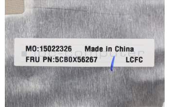 Lenovo 5CB0X56267 C-Cover with keyboard,Belgian,Platinum Grey,Non_Backlight,Fingerprint