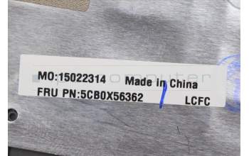 Lenovo 5CB0X56362 C-Abdeckung mit Tastatur, Englisch (US, Euro), Platingrau, Ohne_Hintergrundbeleuchtung, Ohne_Fingerabdruckscanner