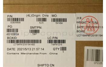 Lenovo 5CB0X56836 COVER Upper Case ASM_UK L81WC NFPPGDIS