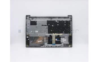 Lenovo 5CB0X56889 C-Abdeckung mit Tastatur, Englisch (US, Euro), Platingrau, Ohne_Hintergrundbeleuchtung, Fingerabdruck
