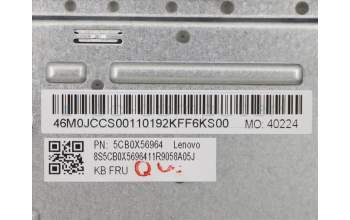 Lenovo 5CB0X56964 C-Abdeckung mit Tastatur, USA – Englisch, Platingrau, Ohne_Hintergrundbeleuchtung