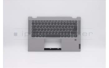 Lenovo 5CB0Y85366 C-Abdeckung mit Tastatur, Italienisch, Platingrau, Hintergrundbeleuchtung, Fingerabdruck